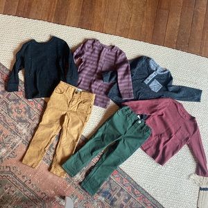Fall Kids Bundle!!! Cat N Jack long sleeve Henleys, Class Club and H&M pants.